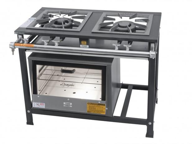 Fogão Industrial Total Inox 2 Bocas B.P 2QD 40x40 C/ Forno Registro Apis Padrão Itajobi Menor preço em Fogão Industrial Total Inox 2 Bocas B.P 2QD 40x40 C/ Forno Registro Apis Padrão Itajobi