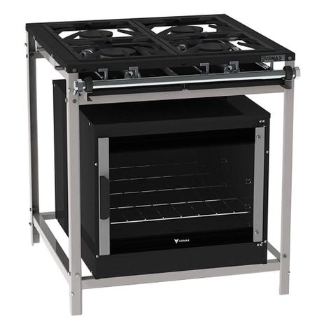 Fogão Industrial Venax 4 Bocas FFI430 Gás GLP com Forno Preto Menor preço em Fogão Industrial Venax 4 Bocas FFI430 Gás GLP com Forno Preto