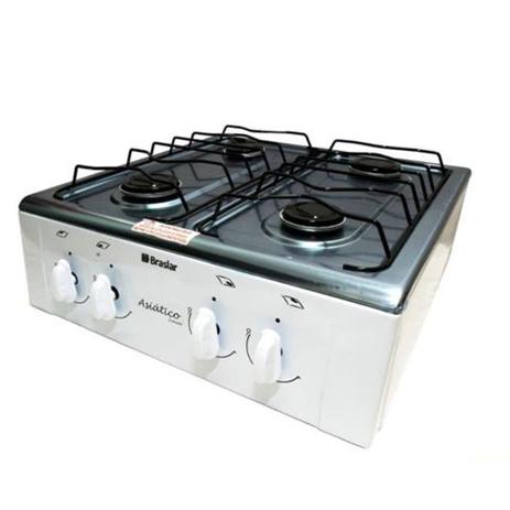 Fogão Portátil 4 Bocas De Mesa A Gás Branco Braslar asiático jr inox é boa?