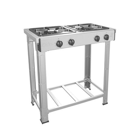 Fogão Semi Industrial Aço Inox 2 Bocas 251r II Hidro - Hidro industrial Menor preço em Fogão Semi Industrial Aço Inox 2 Bocas 251r II Hidro - Hidro industrial