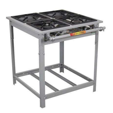 Fogao Venancio Industrial Vulcao Alta Pressao Vap4 a Gas 4-Bocas - Venâncio Menor preço em Fogao Venancio Industrial Vulcao Alta Pressao Vap4 a Gas 4-Bocas - Venâncio