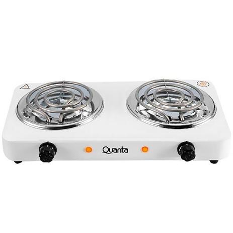 Fogareiro Fogão Elétrico Portátil 2 Bocas 2000W 110V Branco - Quanta Menor preço em Fogareiro Fogão Elétrico Portátil 2 Bocas 2000W 110V Branco - Quanta