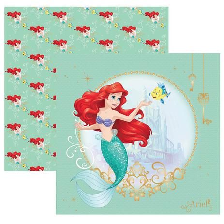 Menor preço em Folha para Scrapbook Dupla Face Disney Toke e Crie Ariel 1 Guirlanda - 19566 - SDFD81