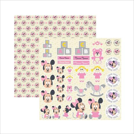Folha para Scrapbook Dupla Face Disney Toke e Crie Baby Minnie 2 Recortes - 19323 - SDFD029 Menor preço em Folha para Scrapbook Dupla Face Disney Toke e Crie Baby Minnie 2 Recortes - 19323 - SDFD029