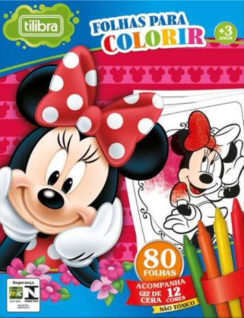 Folhas Para Colorir Mini Com Giz de Cera Minnie Tilibra Menor preço em Folhas Para Colorir Mini Com Giz de Cera Minnie Tilibra