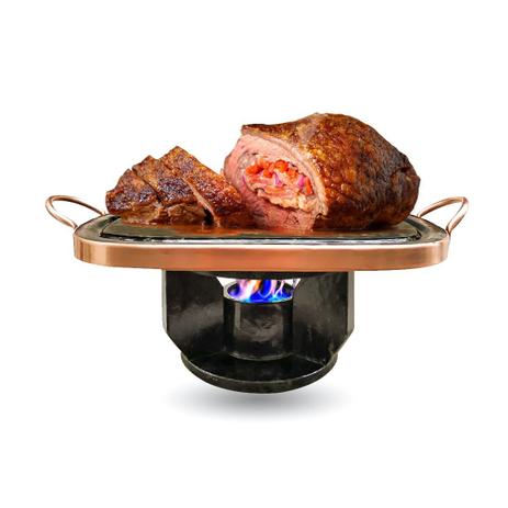 Fondue Retangular de Pedra Sabão 32x24 - Arte Nativa Menor preço em Fondue Retangular de Pedra Sabão 32x24 - Arte Nativa