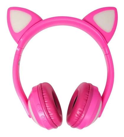 Fone de Gatinho com 7 Cores de LED Sem fio com Microfone Headset Orelha de  Gato ROSA - BCS - Headset Bluetooth - Magazine Luiza
