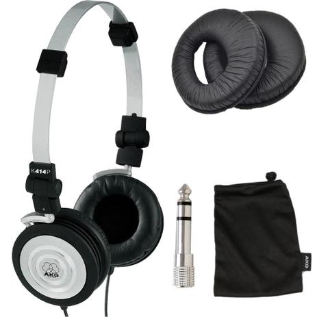 Fone de Ouvido AKG K414 + Adaptador P10 com Espuma Extra - Fone de Ouvido -  Magazine Luiza