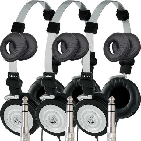Fone de Ouvido AKG K414 + Adaptador P10 + Espuma Extra c/ 3 - Fone de  Ouvido - Magazine Luiza