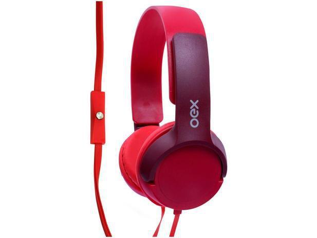 Fone de Ouvido Arco Headphone Microfone Vermelho Celular PC - OEX -  Headphone com Fio - Magazine Luiza