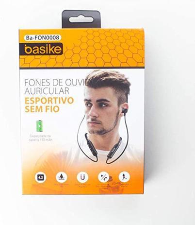Fone de ouvido Auricular Esportivo Sem Fio Basike (Ba-fon0008) - Fone de  Ouvido com Fio - Magazine Luiza