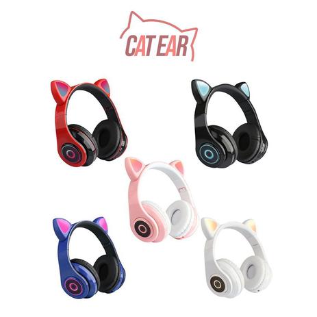 Fone De Ouvido Bluetooth com Luz Pisca Orelha Gato Luz Headphone -  Exclusivo - Headphone Bluetooth - Magazine Luiza