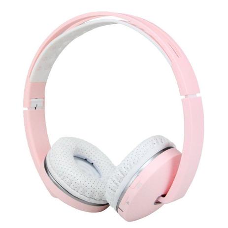 Menor preço em Fone de Ouvido Bluetooth com Microfone MP3 SD FM KNUP KP-420 Rosa