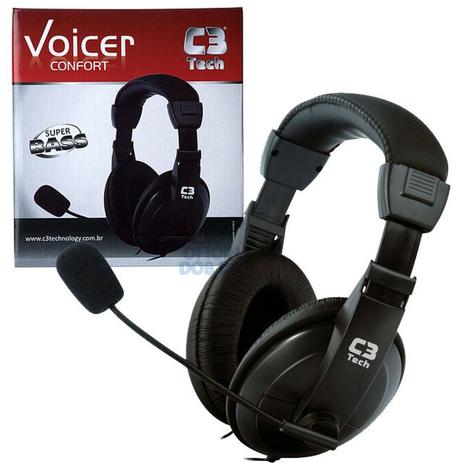 Fone de Ouvido com Microfone C3 Tech Voicer Comfort - com controle de volume - MI-2260ARC Menor preço em Fone de Ouvido com Microfone C3 Tech Voicer Comfort - com controle de volume - MI-2260ARC