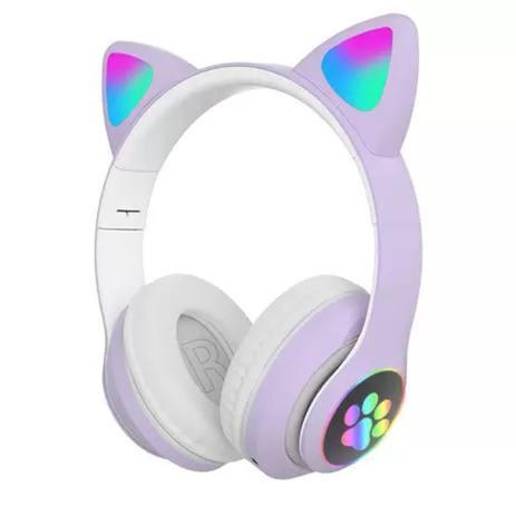 Fone de Ouvido de Gatinha - Lilás - Cat - Fone de Ouvido Bluetooth -  Magazine Luiza