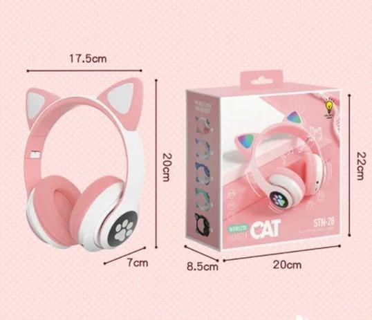 Fone de Ouvido de Gatinha - Rosa - Cat - Fone de Ouvido com Fio - Magazine  Luiza
