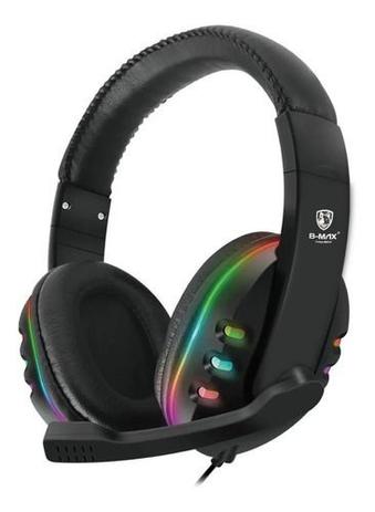 Fone De Ouvido Gamer Rgb Headset Headphone Compatível com Celular Pc Ps4 -  B-MAX - Headset com Fio - Magazine Luiza