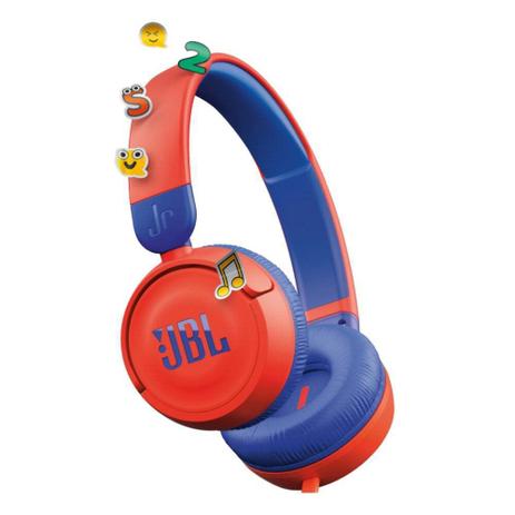 Fone de Ouvido Infantil JBL JR310 Vermelho Azul com Microfone Limitador de  Volume 85dB para Criança - Fone de Ouvido - Magazine Luiza