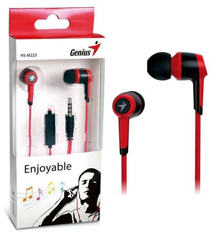 Fone de Ouvido Intra Auricular Genius HS-M225 - com Microfone - Vermelho - 31710193102 Menor preço em Fone de Ouvido Intra Auricular Genius HS-M225 - com Microfone - Vermelho - 31710193102