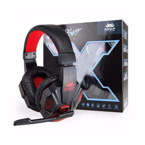 Fone De Ouvido Kp-397 Pc Headset Gamer Knup Led Vermelho - Headset Gamer -  Magazine Luiza