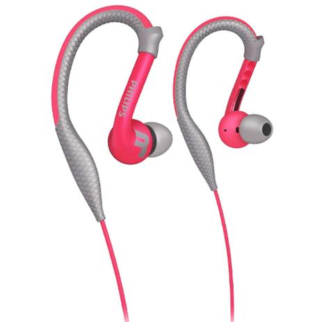 Fone de Ouvido Philips ActionFit SHQ3200PK / 28 com Cabo de 1 Metro - Rosa  / Cinza - Fone de Ouvido com Fio - Magazine Luiza