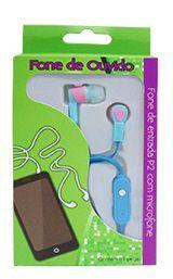 Fone de ouvido two point com microfone cabo chato emborrachado 1.10 m - Fu xing Menor preço em Fone de ouvido two point com microfone cabo chato emborrachado 1.10 m - Fu xing