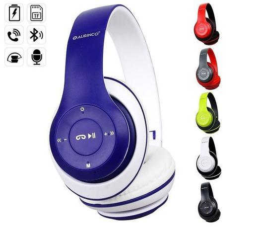 Fone de ouvido wireless bluetooth dobrável aurinco Clearance