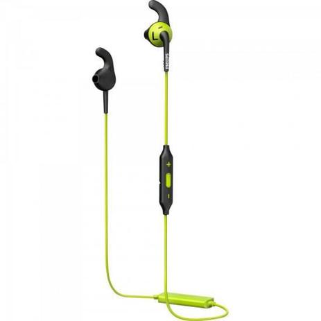 Fone Esportivo Bluetooth Wireless SHQ6500CL/00 PRETO/VERDE P - Philips Menor preço em Fone Esportivo Bluetooth Wireless SHQ6500CL/00 PRETO/VERDE P - Philips