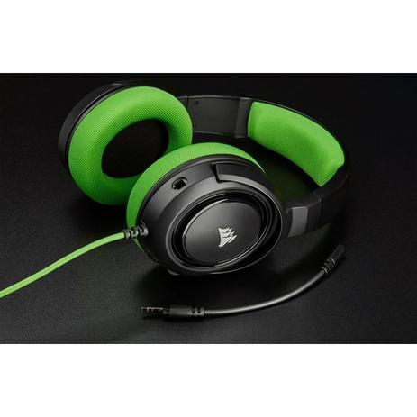 Fone Headset Corsair para Jogos HS35 Stereo Gaming - Preto/Verde - Headset  com Fio - Magazine Luiza