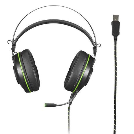 Fone Headset Gamer 7.1 USB com Led Verde Warrior Raiko - PH259 - Headset  Gamer - Magazine Luiza
