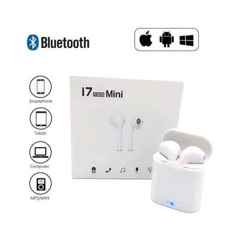Comprar on-line I7 mini tws sem fio, fones de ouvido fones de ouvido  bluetooth impermeável esportes fones de ouvido fone de ouvido com microfone  para xiaomi samsung, huawei - Fones de ouvido