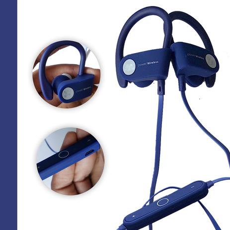 Fone Ouvido Bluetooth Microfone Esporte Corrida Azul - Kl store Menor preço em Fone Ouvido Bluetooth Microfone Esporte Corrida Azul - Kl store