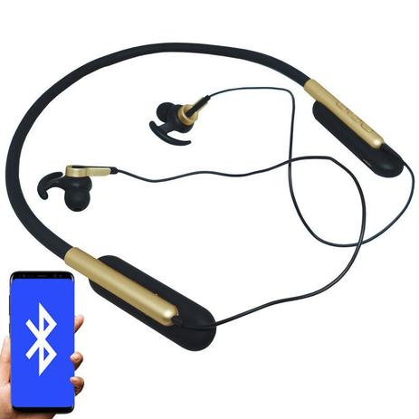 Fone Ouvido Headphone Bluetooth Sem Fio Esporte Flexível Estéreo Vibra Infokit HBT-82 Preto Dourado é boa?