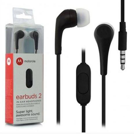 Fone Ouvido Intra-Auricular MOTOROLA Earbuds 2 com Microfone Preto, P2 -  SH006BK Motorola Xtreme Informática e Celulares