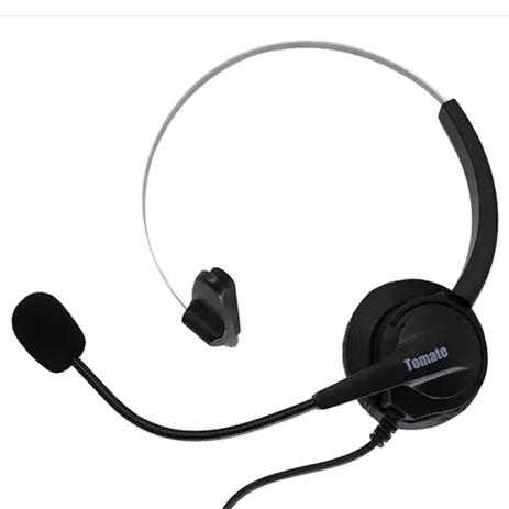 Fone Telefone Headset Fixo Fio Atendimento RJ9 Port Microfone - Tomate Menor preço em Fone Telefone Headset Fixo Fio Atendimento RJ9 Port Microfone - Tomate
