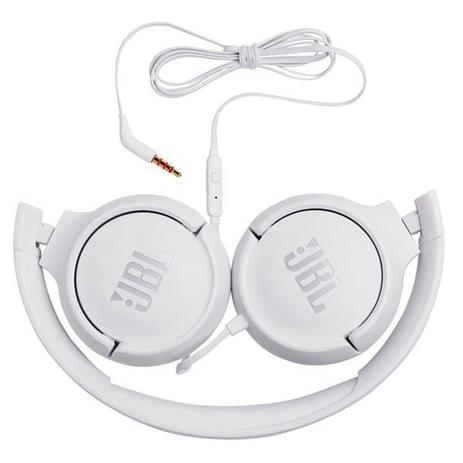 Fones de ouvido JBL TUNE 500 supra-auriculares com fio Branco - Headphone  com Fio - Magazine Luiza