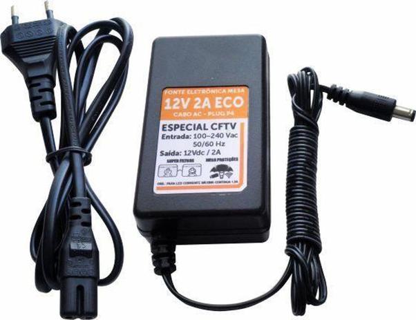 Fonte 1202 12V 2A Cabo Ac Plug P4 De Mesa Leader - Fontek Menor preço em Fonte 1202 12V 2A Cabo Ac Plug P4 De Mesa Leader - Fontek