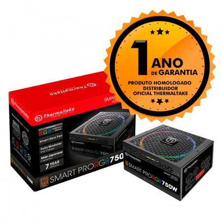 Fonte 750W Thermaltake TT Smart PRO FULLY MOD 80 Bronze OS-SPR-0750FPCBUS-R Menor preço em Fonte 750W Thermaltake TT Smart PRO FULLY MOD 80 Bronze OS-SPR-0750FPCBUS-R