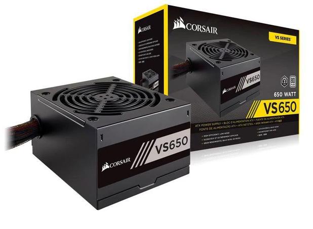 Fonte 80 Plus Bronze Corsair Cv650 AStx Pfc Ativo Bivolt Menor preço em Fonte 80 Plus Bronze Corsair Cv650 AStx Pfc Ativo Bivolt