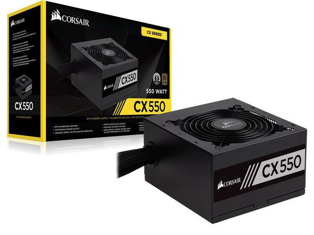 Fonte 80Plus Bronze Corsair Cx 550W Atx Pfc Ativo Bivolt Menor preço em Fonte 80Plus Bronze Corsair Cx 550W Atx Pfc Ativo Bivolt
