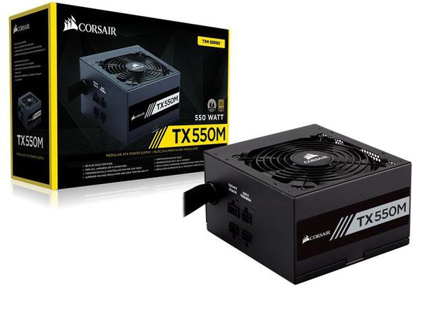 Fonte 80Plus Gold Corsair TX-M 550W Atx Pfc Ativo Semi-Modul Menor preço em Fonte 80Plus Gold Corsair TX-M 550W Atx Pfc Ativo Semi-Modul