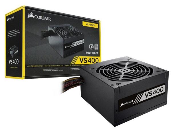 Fonte 80PLUS White Corsair VS400 ATX 400W PFC Ativo Bivolt Automatico S/ Cabo de Forca CP-9020117-LA Menor preço em Fonte 80PLUS White Corsair VS400 ATX 400W PFC Ativo Bivolt Automatico S/ Cabo de Forca CP-9020117-LA