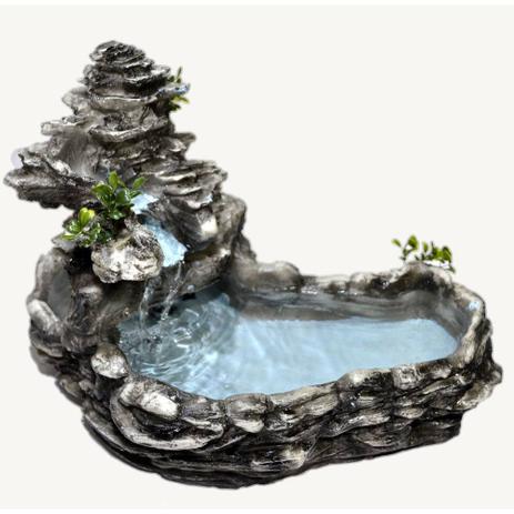 Fonte Agua Cascata decorativa Laguinho tipo pedra Cinza. - Shop Everest Menor preço em Fonte Agua Cascata decorativa Laguinho tipo pedra Cinza. - Shop Everest