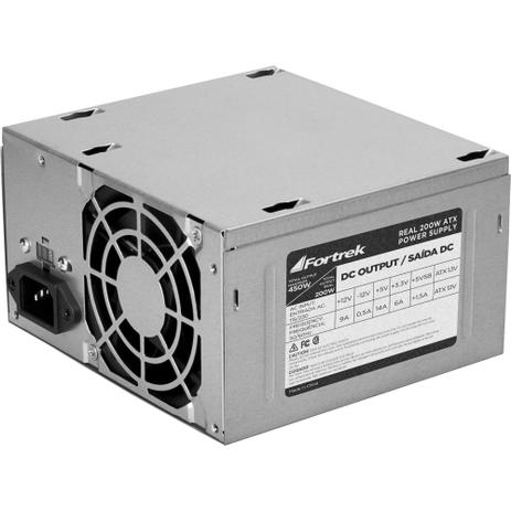 Fonte ATX 450W (200W Real) nova com garantia - Fortrek Menor preço em Fonte ATX 450W (200W Real) nova com garantia - Fortrek