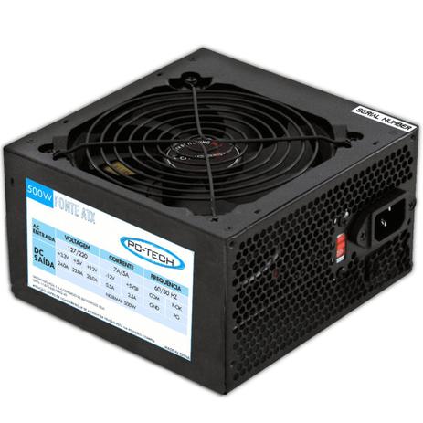 Fonte Atx 500w de alimentação pra PC bivolt FA-500 PC-Tech Menor preço em Fonte Atx 500w de alimentação pra PC bivolt FA-500 PC-Tech