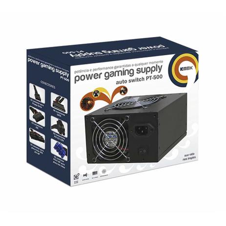 Fonte ATX 500w K-Mex Gaming PT500 Menor preço em Fonte ATX 500w K-Mex Gaming PT500