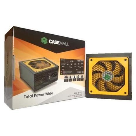 Fonte ATX 500W Real Casemall Total Power Wide Menor preço em Fonte ATX 500W Real Casemall Total Power Wide