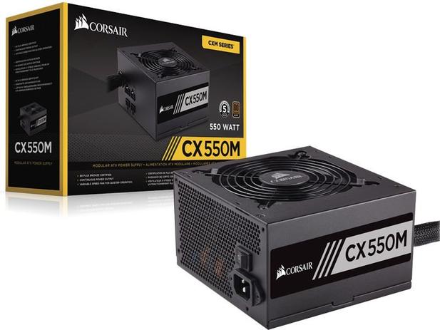 Fonte ATX 550W CX550M SEMI-MODULAR 80PLUS Bronze CP-9020102-WW - Corsair Menor preço em Fonte ATX 550W CX550M SEMI-MODULAR 80PLUS Bronze CP-9020102-WW - Corsair