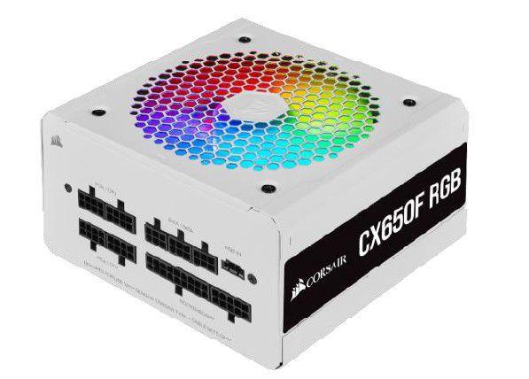 Fonte atx 650w - cx650f full modular - rgb white - 80 plus bronze - com cabo de forca - cp-9020226-br - Corsair Menor preço em Fonte atx 650w - cx650f full modular - rgb white - 80 plus bronze - com cabo de forca - cp-9020226-br - Corsair
