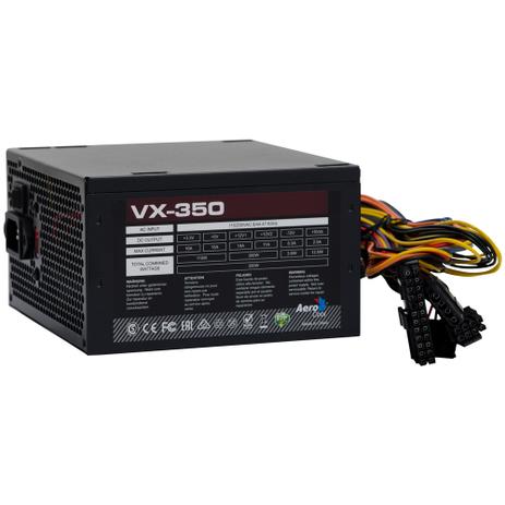 Fonte ATX Aerocool 350w VX-350 - EN57181 s/ cabo preto Menor preço em Fonte ATX Aerocool 350w VX-350 - EN57181 s/ cabo preto